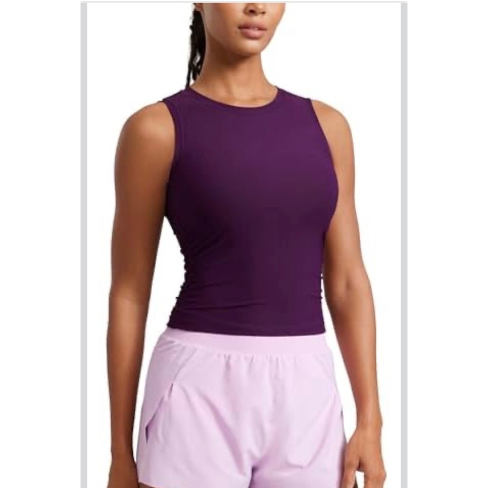 CRZ yoga Cloud Lite Ruched Side Athletic Tank Top Size M 8/10 New NWT